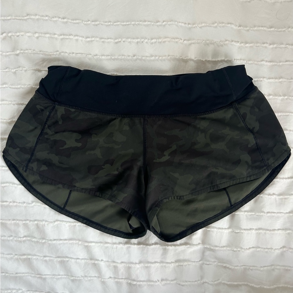 Lululemon Camo Speed Up Shorts